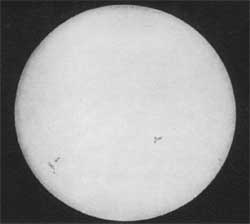 The first photo of the sun from 1845. Yes, those are sunspots.