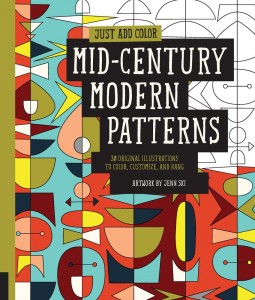 Mid-Century Modern Patterns coloring book. Image: Rockport Publishers