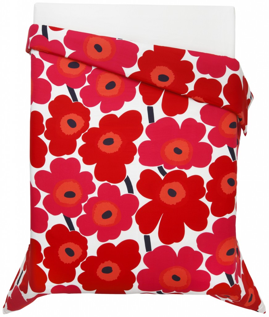 In red, on a duvet cover. Drool. Image: Marimekko
