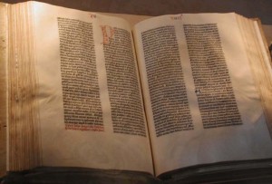 Gutenberg Bible by Wikimedia user Mark Pellegrini